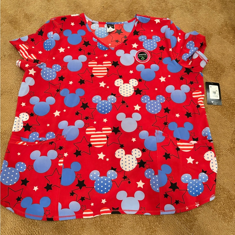 Disney Red and Blue Mickey Mouse Top